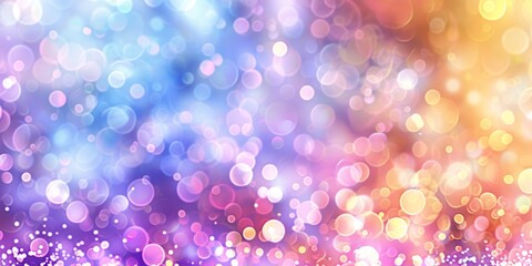 Wall Mural - sparkle pastel glitter bokeh background. colorful rainbow texture unfocused water droplet wallpaper.
