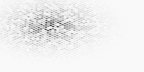 Poster - Semitone checkered background. Disappearing and appearance gradient illustration consisting of rhombuses and squares.