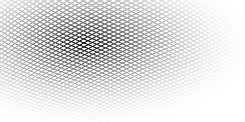 Poster - Semitone checkered background. Disappearing and appearance gradient illustration consisting of rhombuses and squares.