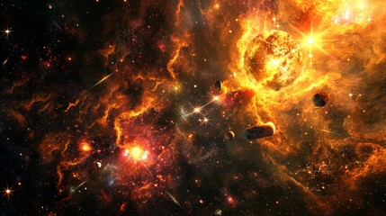nebula, galaxy, star, space background