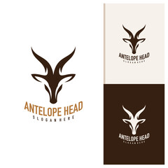 Wall Mural - Antelope head logo design vector. Antelope illustration logo concept