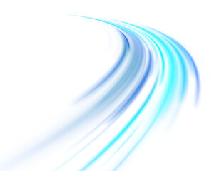 Poster - wavy transparent curved lines in the form of the movement of sound waves in a set of different shape
