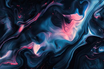 Poster - Close up view of a liquid painting, suitable for art and creative design projects