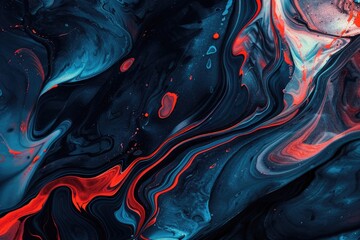 Poster - Close up view of a colorful liquid painting. Suitable for artistic projects