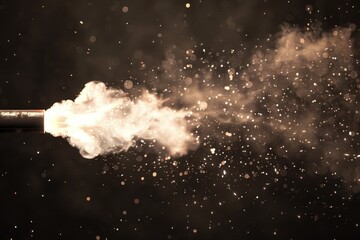 Poster - Close up of a pipe with steam, suitable for industrial concepts