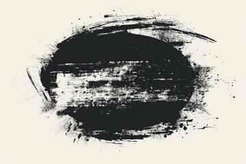 Poster - A simple black and white photo of a circle. Suitable for various design projects