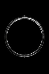 Poster - A black and white photo of a circular object. Suitable for various design projects