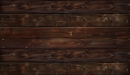 Wall Mural - Dark brown wooden wall background, texture of old wood planks. Wooden table or floor backdrop for design and decoration.