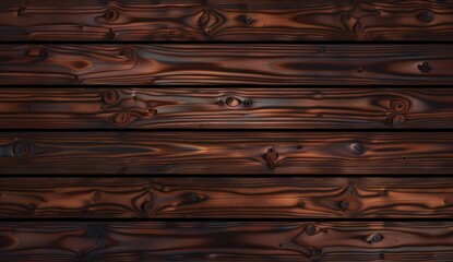 Wall Mural - Dark brown wooden wall background, texture of old wood planks. Wooden table or floor backdrop for design and decoration.