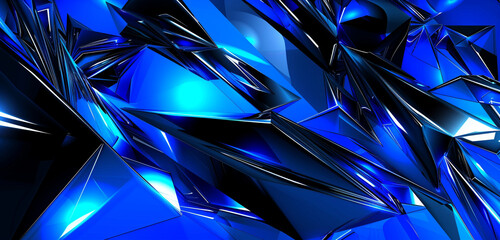 Wall Mural - Abstract festive vector in electric blue hues.