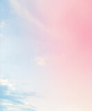 Fototapeta Tulipany - pink and blue sky and clouds background