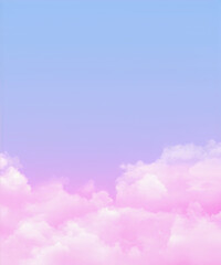Wall Mural - pink and blue sky and clouds background
