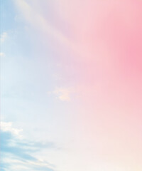 Wall Mural - pink and blue sky and clouds background