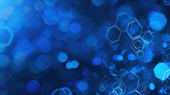 Abstract blue geometric technology background blue geometric network graphics