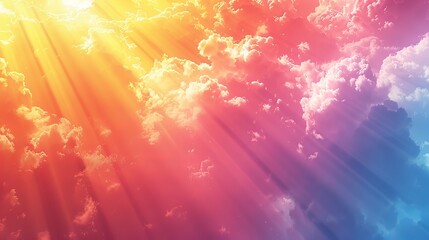 Wall Mural - Sky Gradients Heavenly Palette: A 3D illustration showcasing the gradient of colors in the sky