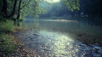 Wall Mural - Water Gradients River: A photo showing gradients in a river