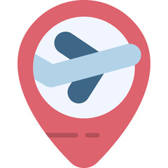 Wall Mural - Flight Location Icon