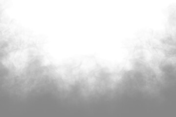Wall Mural - dark gray smoke on transparent background