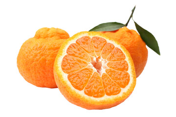 Wall Mural - Tangerine isolated on white background