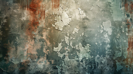 Wall Mural - Grunge Distressed textures, faded colors, ripped edges.