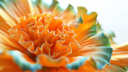 Poster - Vivid Orange Abstract Floral Macro Photography