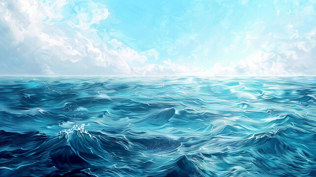 ocean waves and clouds
