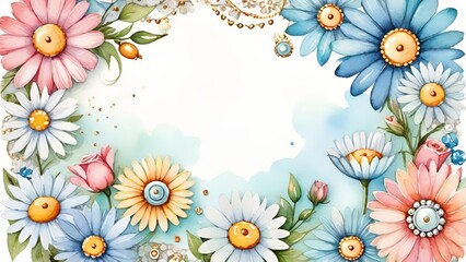 Wall Mural - abstract floral background. background with flowers