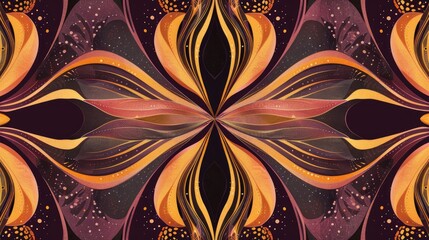 Poster - Contemporary trendy design Fashionable backdrop with decorative components Seamless pattern in raster format