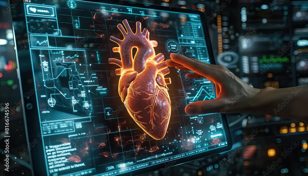 Nextgen heart health monitoring with a holographic heart display on a ...