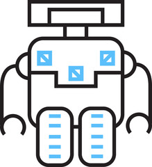 Robot Avatar Line Icon