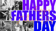 © master1305 - Collage with monochrome photos of happy smiling man, father and his little daughter. Greetings. Creative conceptual design. Concept of Happy Father Day, parenthood, family, holiday, care