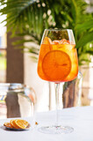 Fototapeta  - cocktail with orange in restaurant
