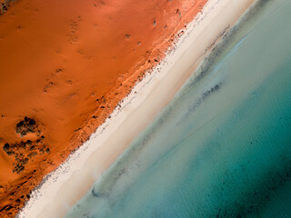 Wall Mural - Stunning aerial view of Shark Bay, Western Australia.