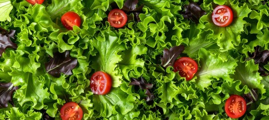 Wall Mural - Assorted fresh vegetables top view for vibrant food advertising background showcase