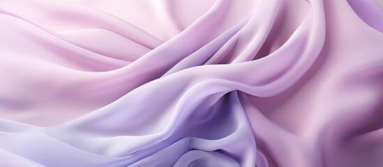 Poster - A stunning pastel purple dress with a soft and textured fabric is captured from a top view The flowing waves and dynamic look add a touch of elegance Perfect for fashion designs there is ample copy s