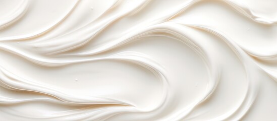 Aufkleber - A white background with a copy space image featuring cream that has been spread or smeared