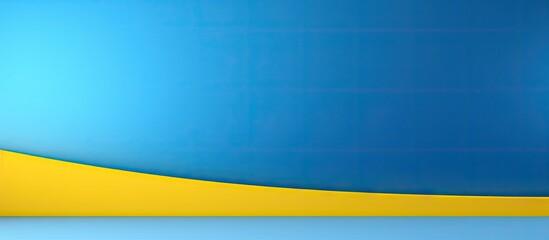 Poster - Template with a blue and yellow colored background offering copy space for text