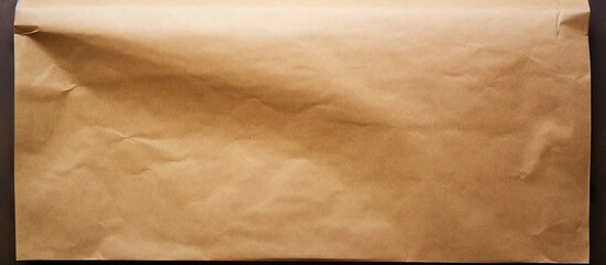 Poster - Top view of a brown paper bag with a texture perfect for a background with copy space image