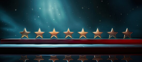 Poster - After receiving the service the idea of assessing a 5 star rating. with copy space image. Place for adding text or design
