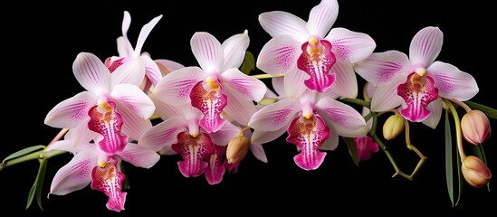 Copy space image of a fully bloomed orchid flower during peak season