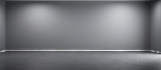 Wall Mural - Spacious gray room with ample copy space image