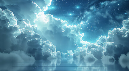 Aufkleber - Cloud Networking, Mind, Network Management, Modern Data Center. Generative AI.
