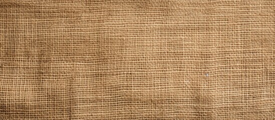 Aufkleber - Top view of a burlap linen fabric surface resembling the texture of a hessian sack creating a textured background for a copy space image