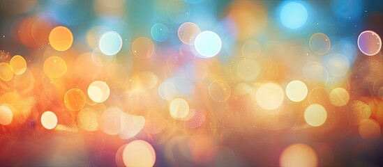 Poster - A vibrant artwork with a bokeh effect captures the essence of a festive holiday season perfect for a new year party or season greetings. with copy space image. Place for adding text or design