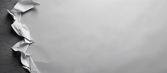 Poster - A torn piece of paper on a gray background provides ample copy space for text