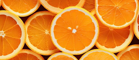 Poster - A vibrant copy space image featuring isolated orange slices