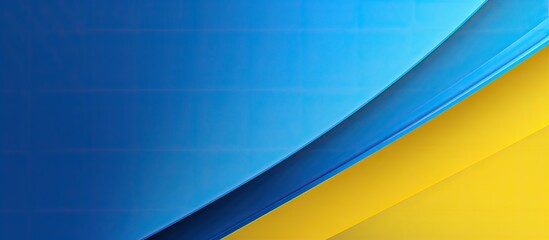 Poster - Template with a blue and yellow colored background offering copy space for text