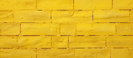 Poster - Copy space image of a background with a textured yellow brick wall