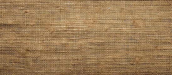 Aufkleber - Top view of a burlap linen fabric surface resembling the texture of a hessian sack creating a textured background for a copy space image