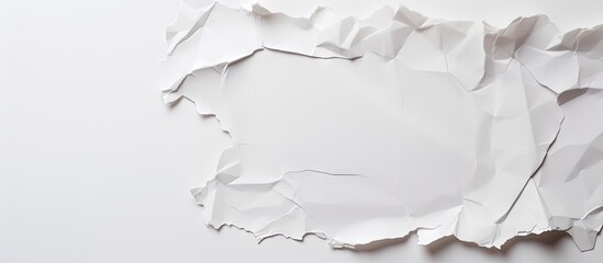 Poster - A torn piece of paper featuring a blank area against a white backdrop for adding text or images. with copy space image. Place for adding text or design